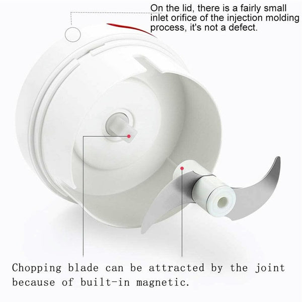 2402 Mini Garlic Chopper Mixer, Portable Cordless Grinder