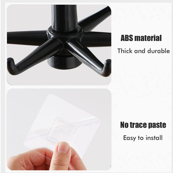 4650 360° rotatable hooks for hanging (Pack of 2) (Brown Box)