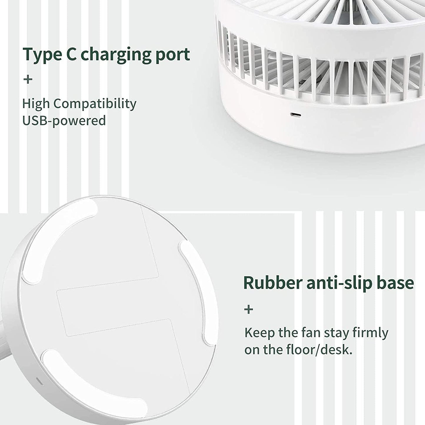 7206 TELESCOPIC ELECTRIC DESKTOP FAN, HEIGHT ADJUSTABLE, FOLDABLE & PORTABLE FOR TRAVEL/CARRY | SILENT TABLE TOP PERSONAL FAN FOR BEDSIDE, OFFICE TABLE