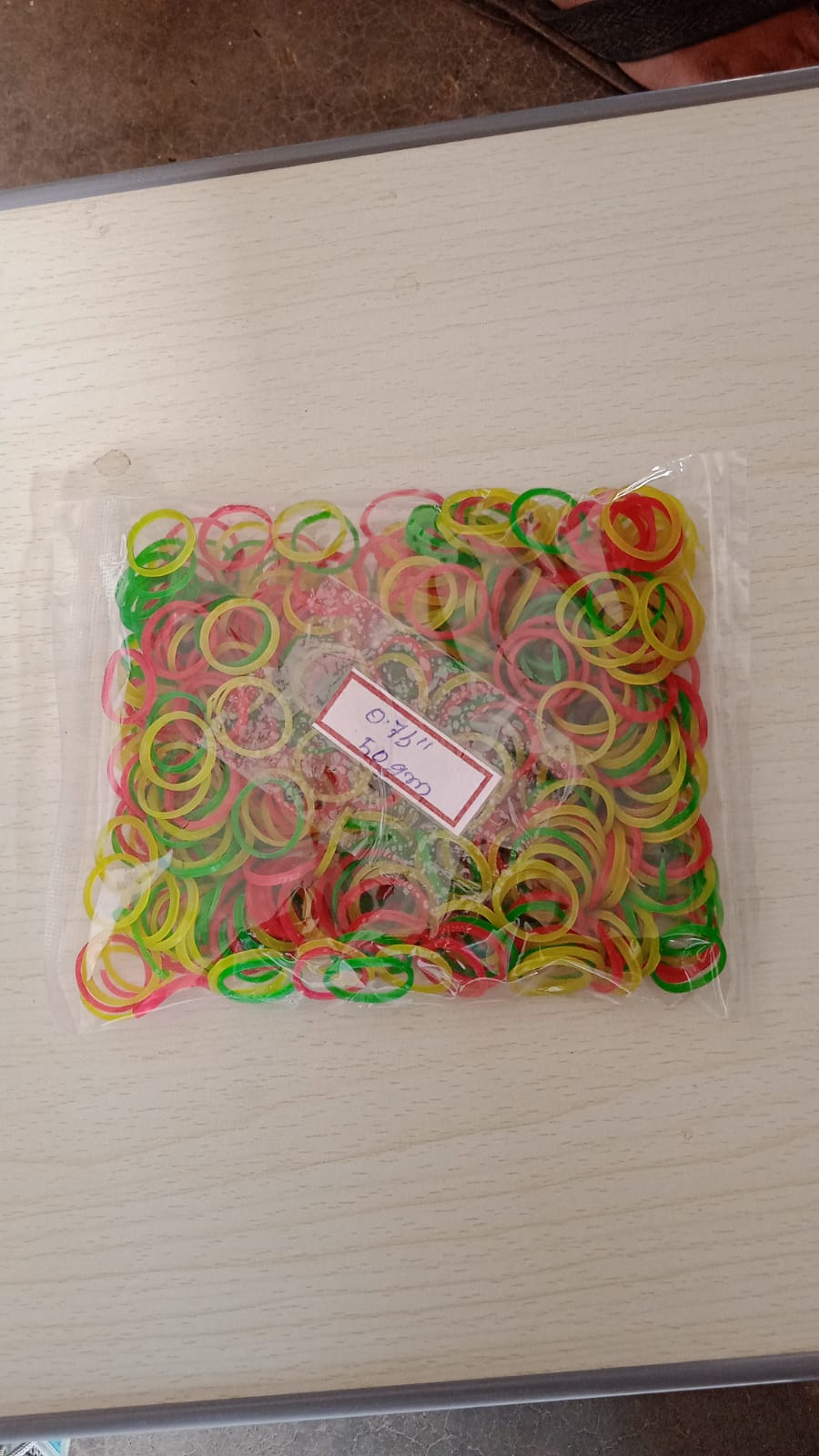 Rubber Band For Office/Home and Kitchen Accessories Item Products, Elastic Rubber Bands, Flexible Reusable Nylon Elastic Unbreakable, For Stationery, School Multicolor (0.75 Inch, 50 GM)