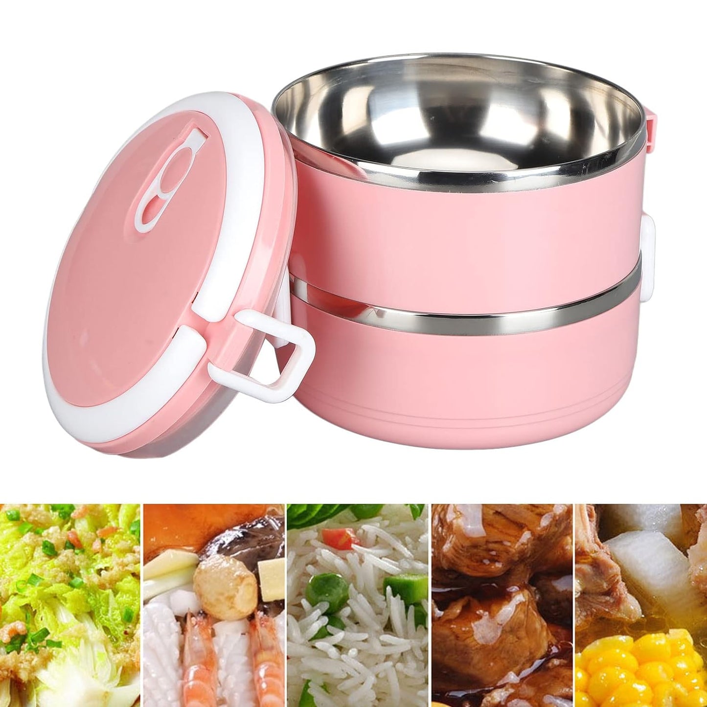 2873A Doraemon 2layer Lunch Box Steel High Quality 2 Layer Tiffin Box For Home , Office & School Use