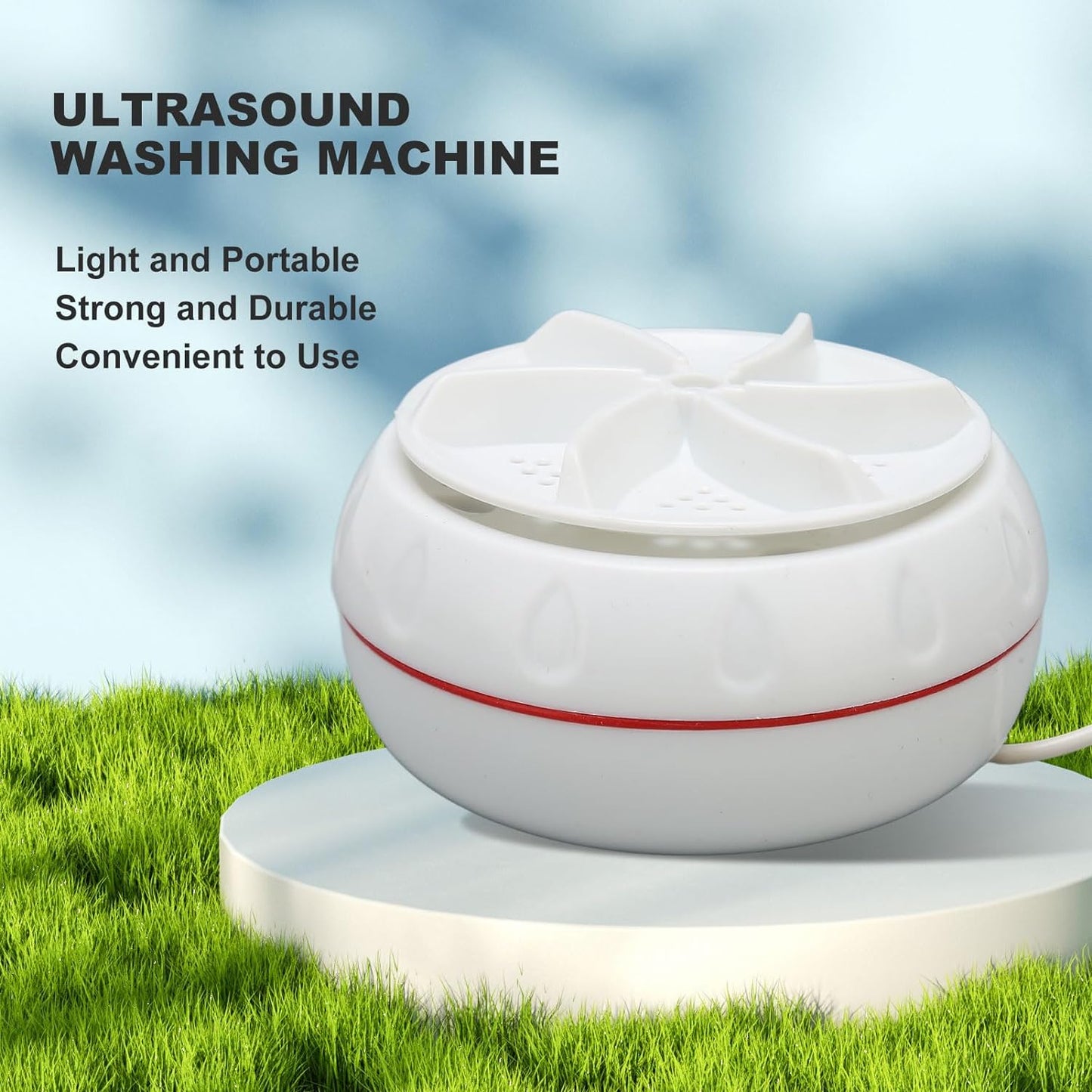 Mini Washing Machine Turbine Washing Machine Door Hinge Lightweight Turbo Washer with USB Cable For Home, Camping ,College ,Rooms Use