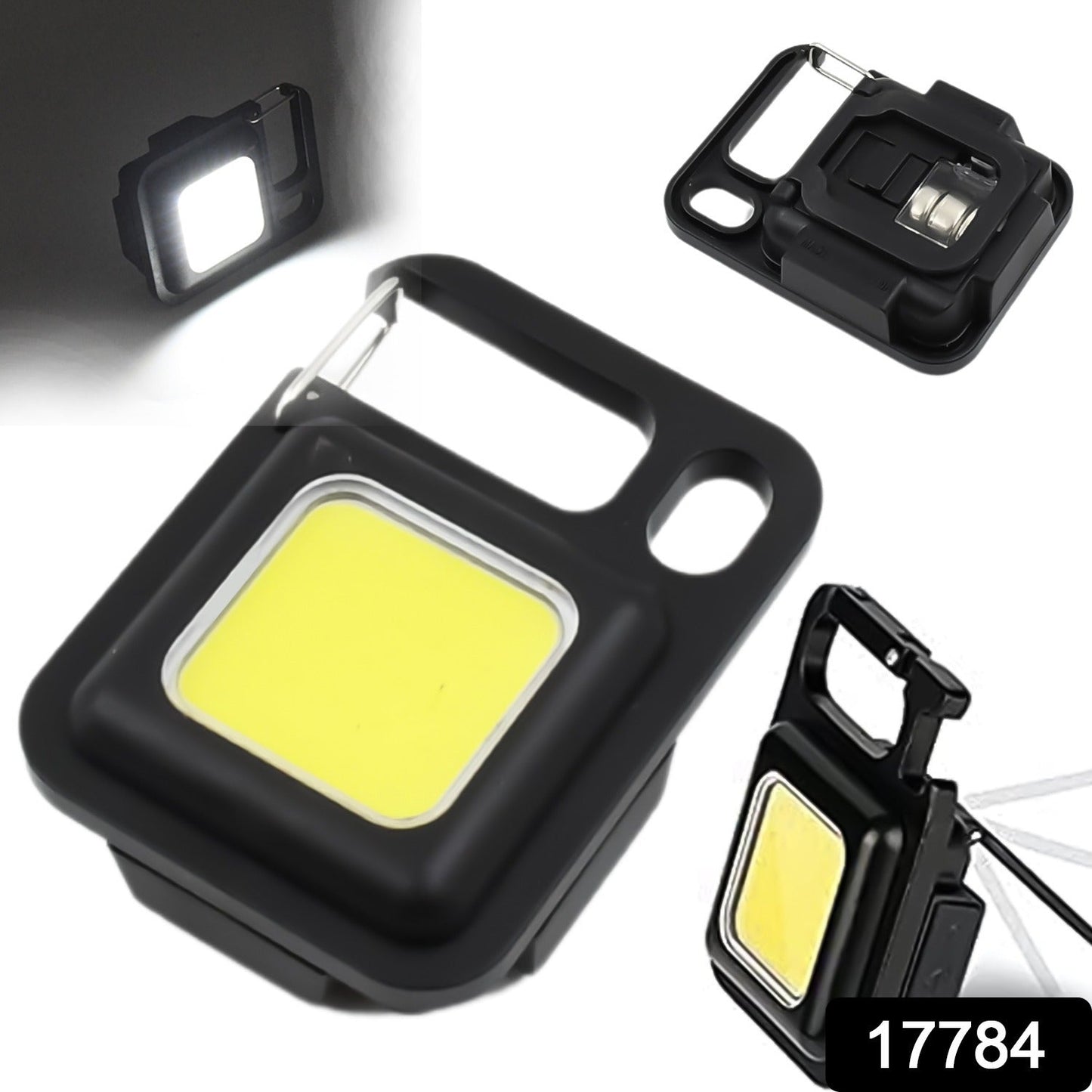LED Battery Operated Keychain Flashlight Small Work Light with Folding Bracket Bottle Opener for Camping, Hiking, Emergency (1 Pc / MOQ :- 36 Pcs)