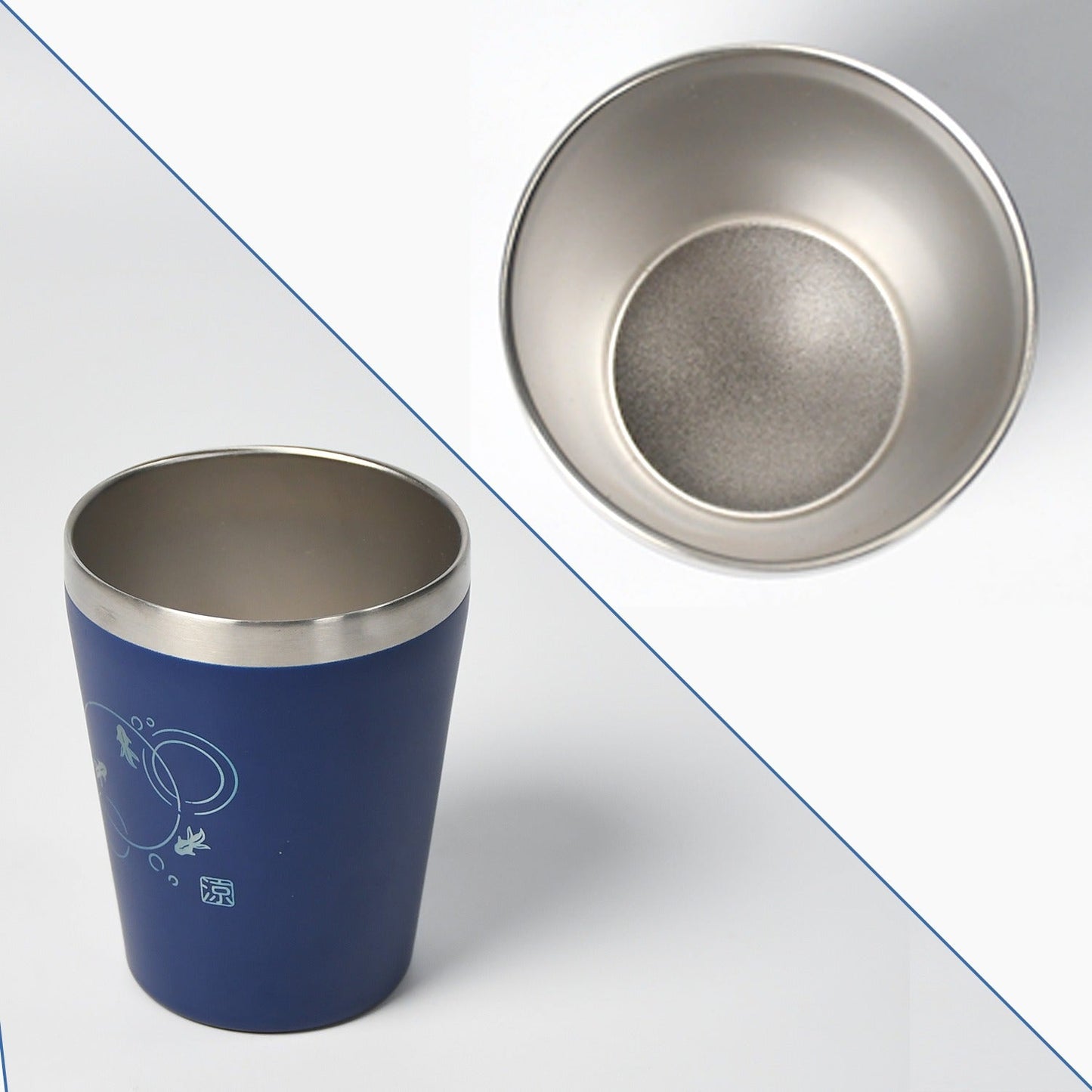 7184 Stainless Steel Drinking Glass for Water, Milk Tea Coffee Lassi Glass Tumbler Premium Blue Glass