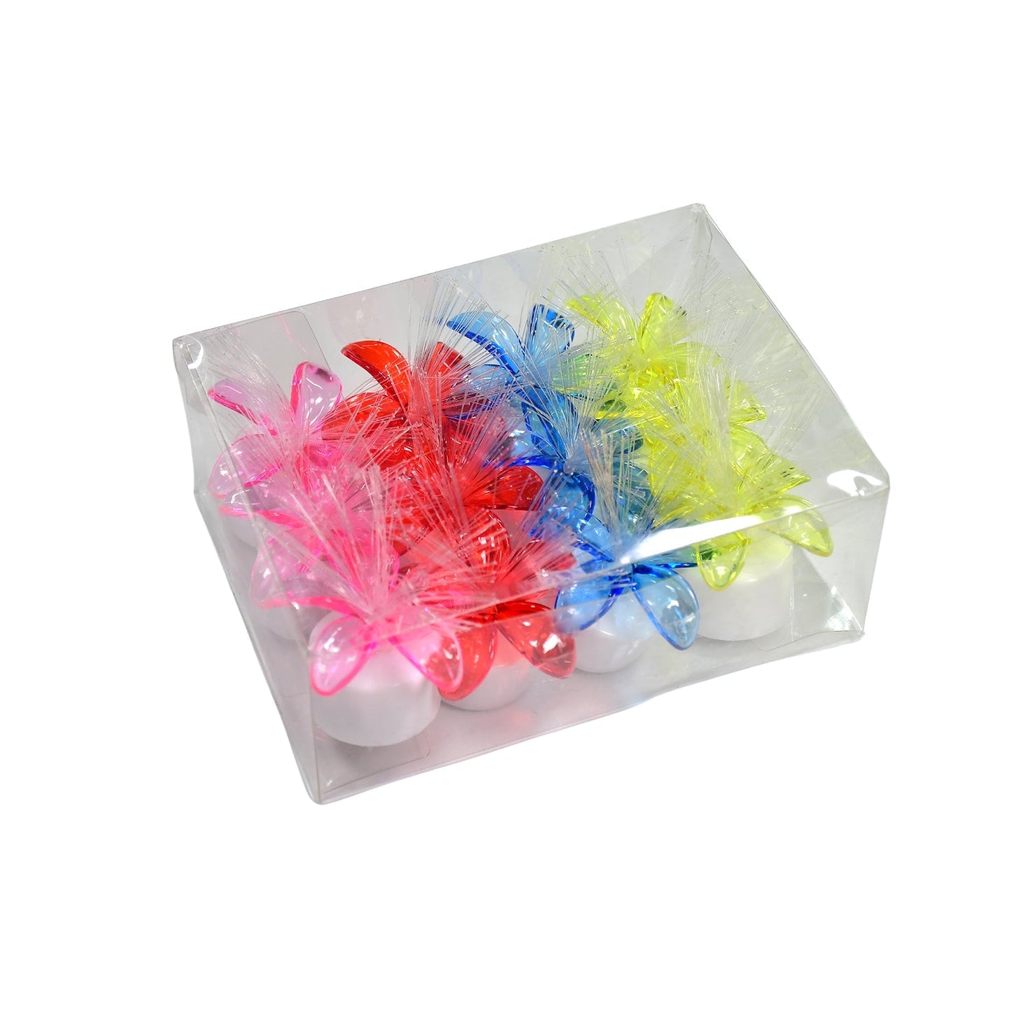 6237 Fiber Optic Light, Mini Color Change LED Table Centerpieces, Light Up Candle - Pack of 12
