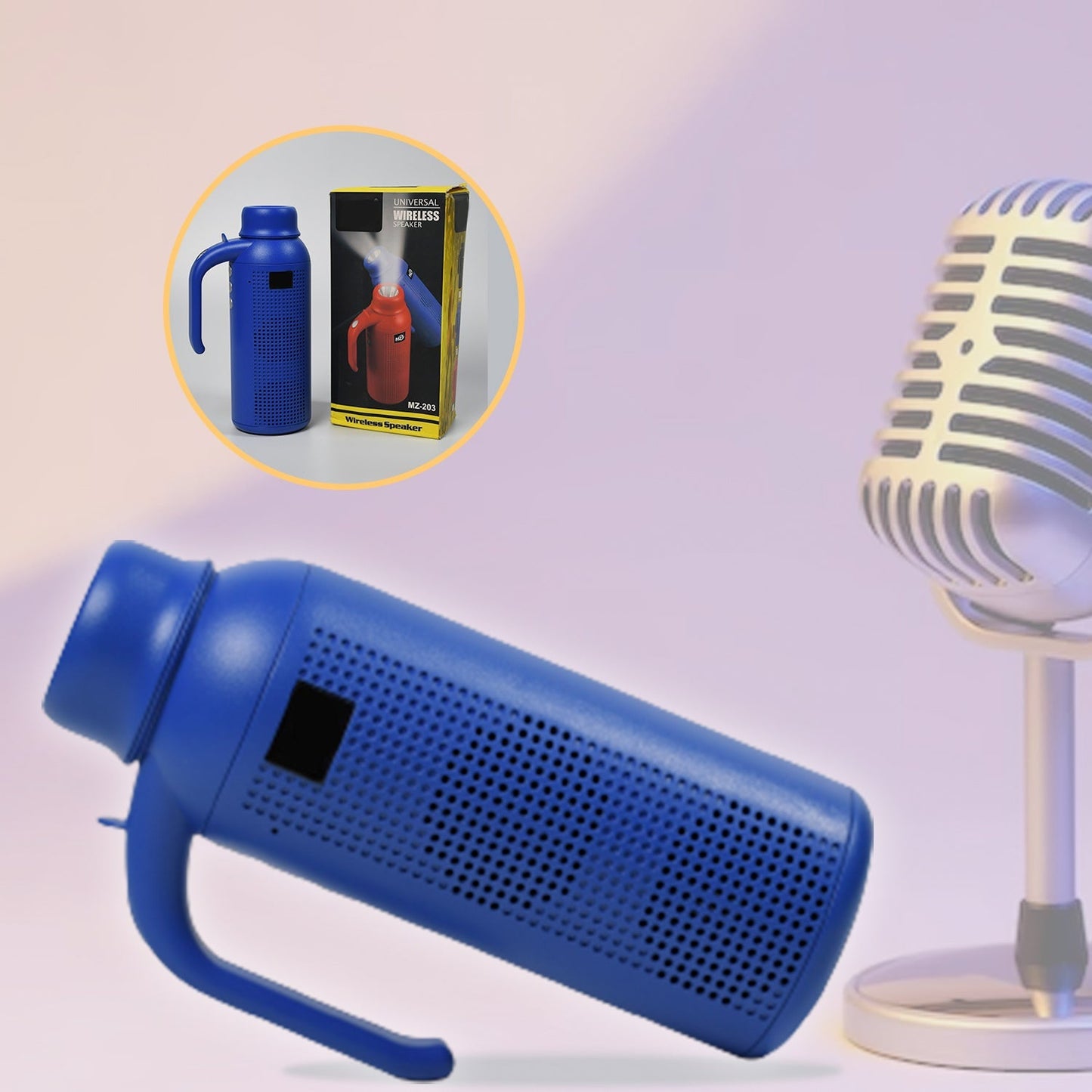 1287 Smart Bluetooth Speaker With Torch Light Wireless Bluetooth Speaker & Night Flash Light Speaker