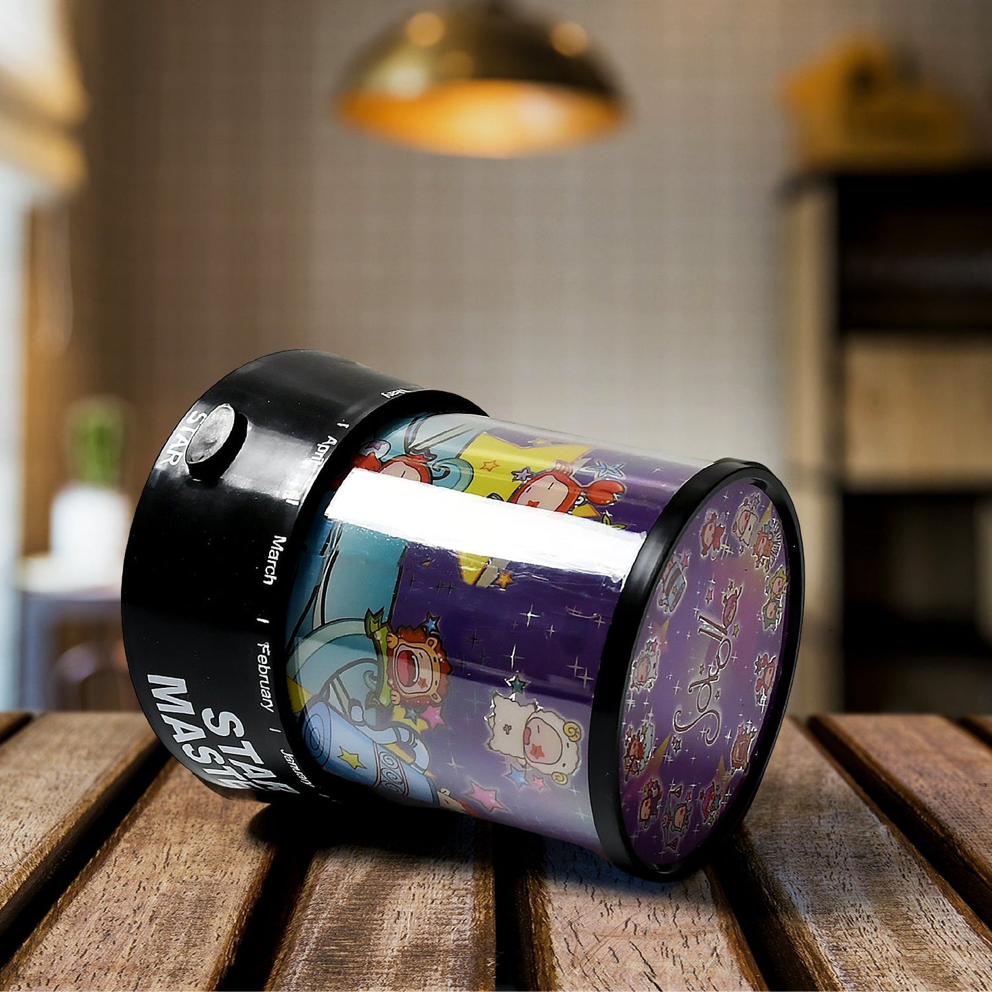 LED Projector Night Light Amazing Lamp, 3 Battery operated lamps, Rotation With the music Function, Master for Kids Bedroom Home Decoration Night Romantic Gift (Battery Not Included / 1 pc)