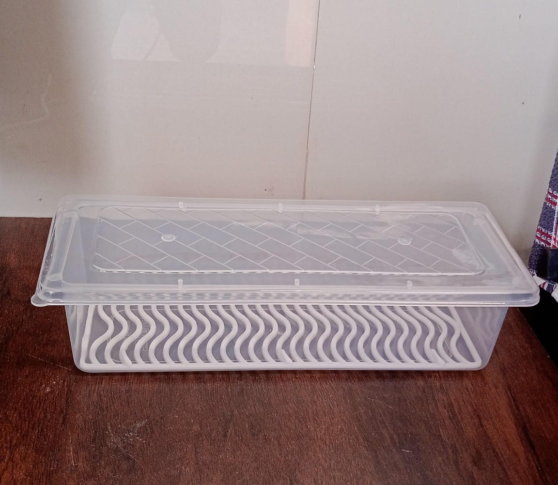 2628 Food Storage Container with Removable Drain Plate and Lid, 1500 ml (Pack of 1 Pc)