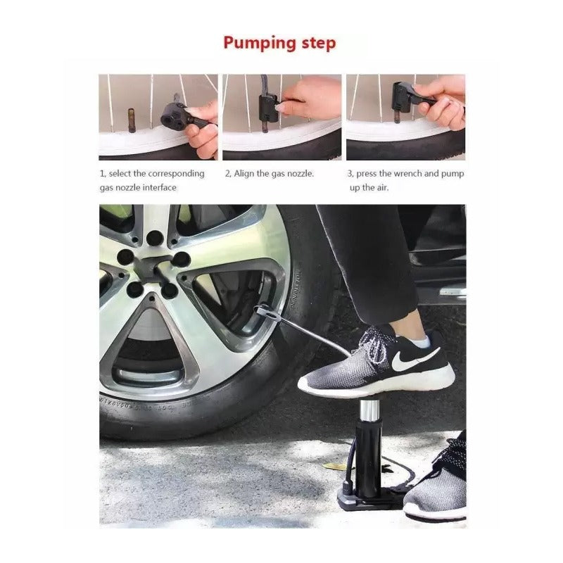 0488 Mini Foot Pump Inflator For Bike and car