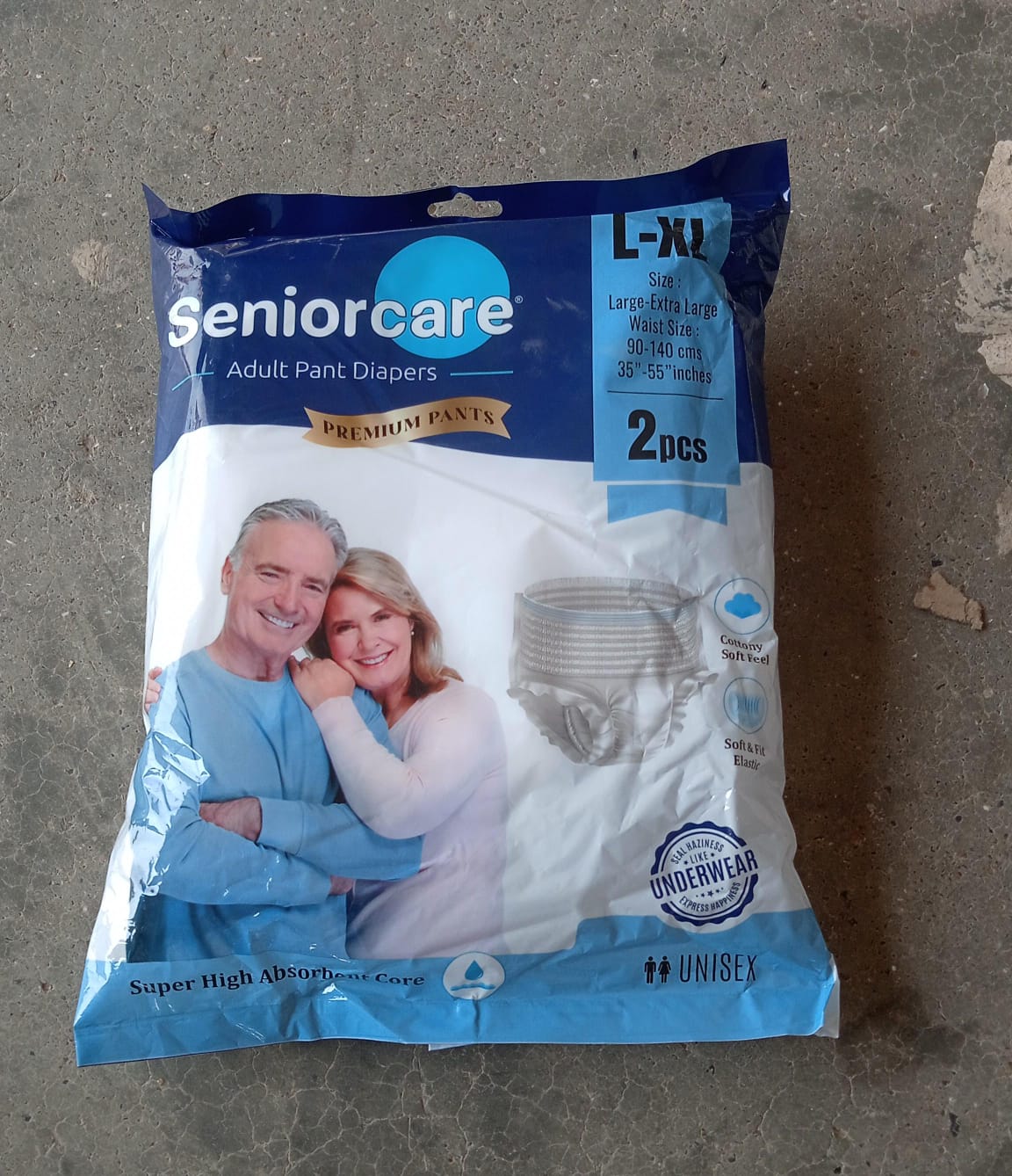 0970 Large - Extra Large Senior care Adult Pull Up Diaper Pants (Waist Size (90-140 Cm | 35 -55 Inch) Adult Diapers ( Large - Extra Large L-XL2Pc)
