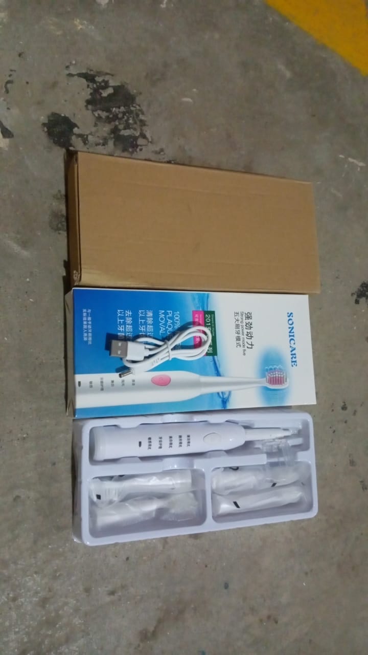 Electric Toothbrush with Extra 3 (1 Pc / USB Operated / USB Cable Included)