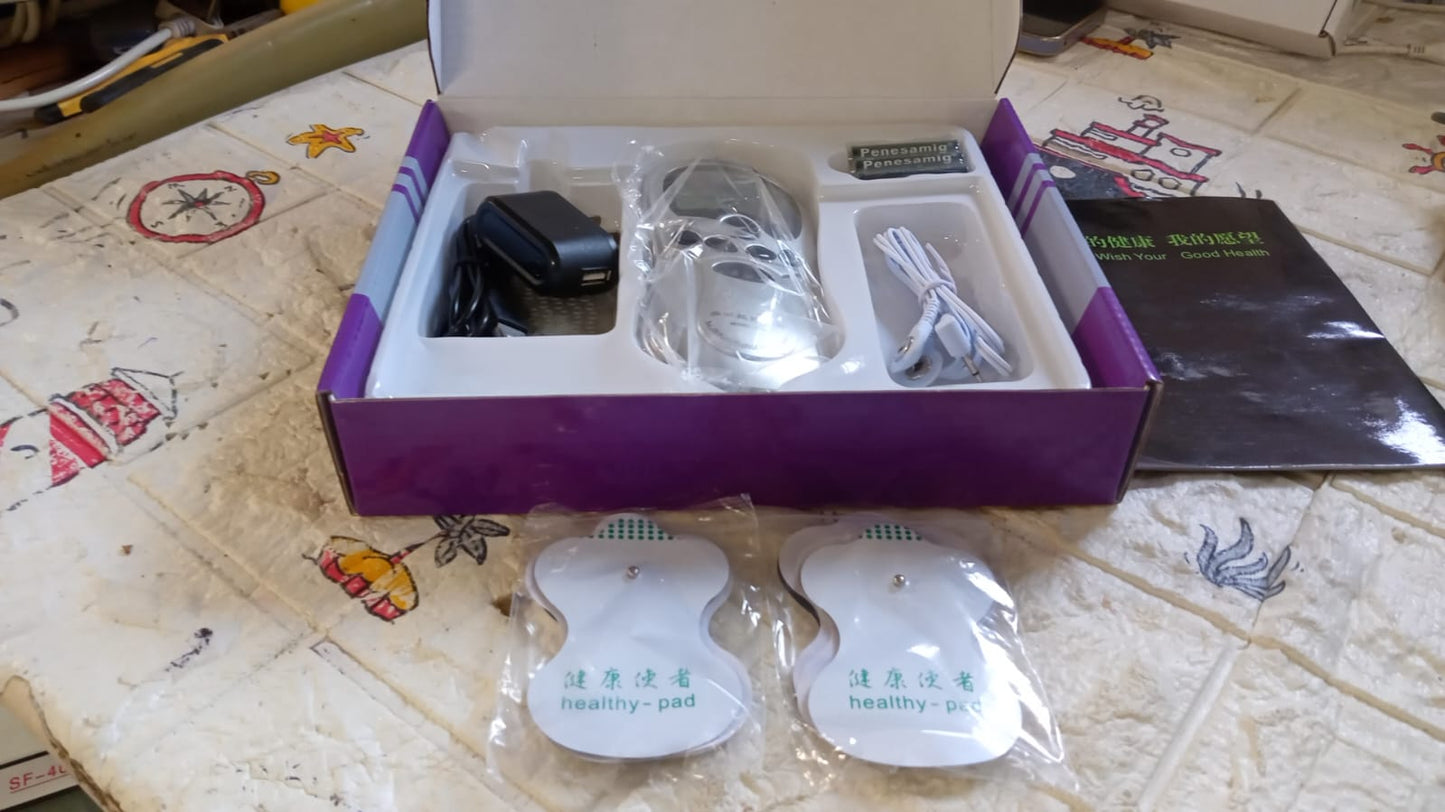 Multifunctional Massager, Health Care Digital Chinese Meridian Tens Therapy Massager Relax Body Muscle Acupuncture Machine 4 Electrode Pads & Charger Adapter and Cable, Physiotherapy, Electric Digital Therapy neck back Mane Massage