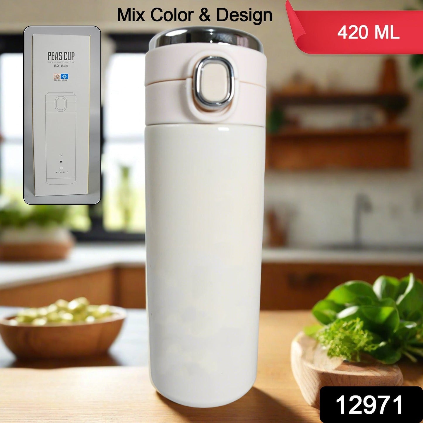 Smart Vacuum Insulated Water Bottle with LED Temperature Display, Cold & Hot | Leak Proof | Office Bottle | Gym | Home | Kitchen | Hiking | Trekking | Travel Bottle (Mix Color & Design)