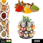 069 Multipurpose Revolving Plastic Spice Rack Set (16pcs) 