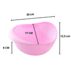 108 Kitchen Plastic big Rice Bowl Strainer Perfect Size for Storing and Straining 