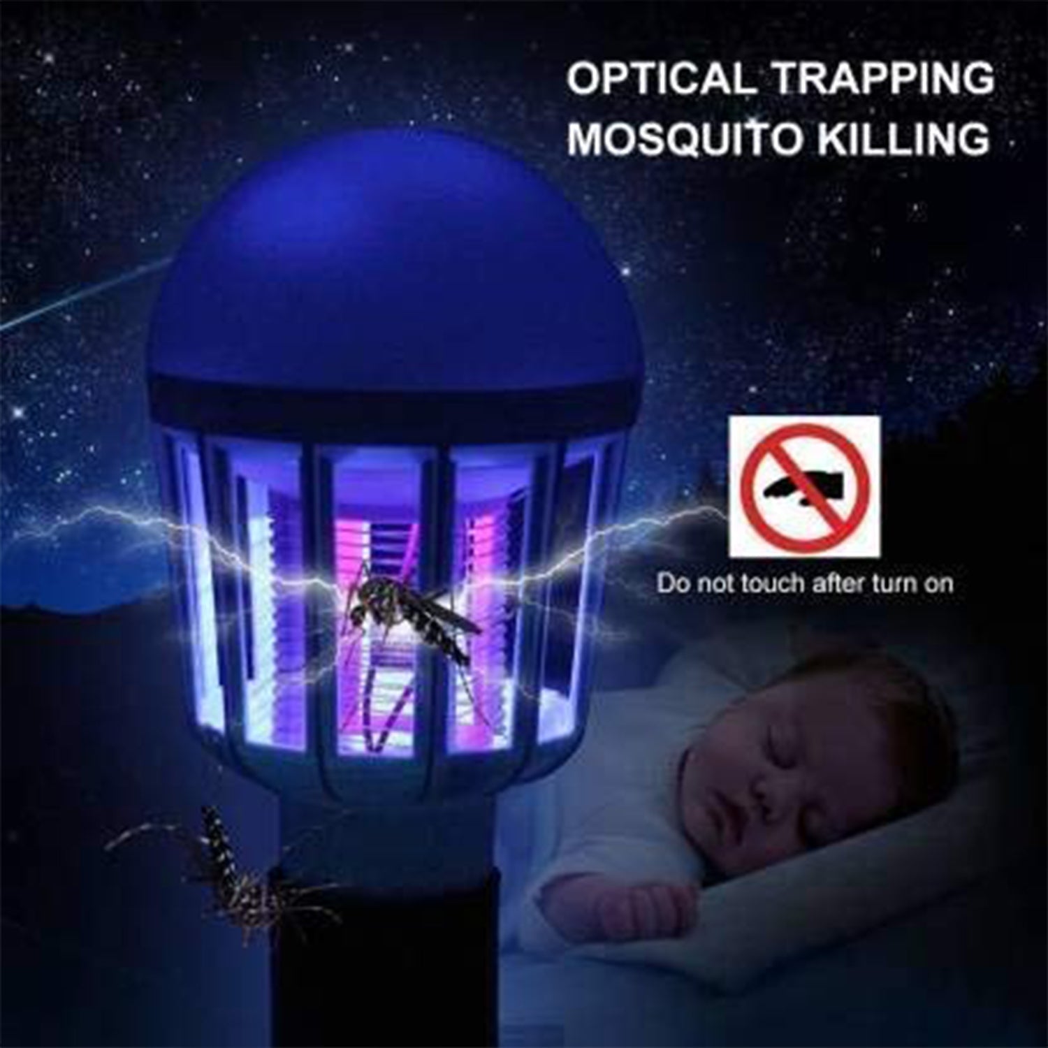 15W Mosquito Killer Lamp – E27 LED Zapper for Flying Insects & Moths