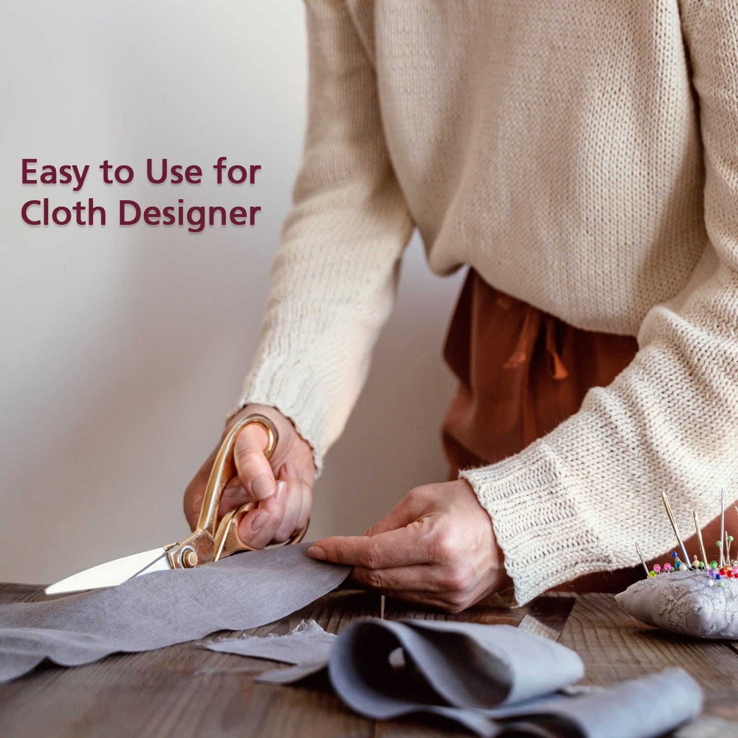 1543 Stainless Steel Tailoring Scissor Sharp Cloth Cutting for Professionals, Stainless Steel Sharp Tailor Scissors Clothing Scissors Professional Heavy Duty Dressmaking Shears Sewing Tailor (Golden)(9.5 Inch)