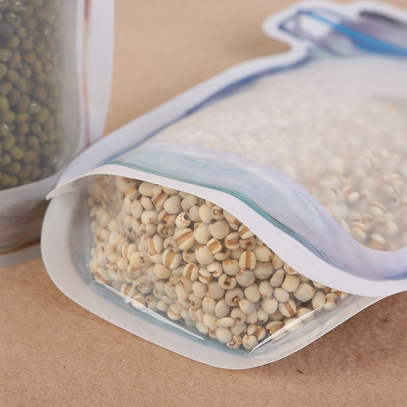 1075 Reusable Airtight Seal Plastic Food Storage Mason Jar Zipper (1000ml) 