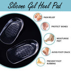 1472 Silicone Gel Heel Pad Protector Insole Cups for Heel Swelling Pain Relief 