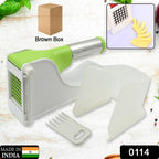 0114 Virgin Plastic French Fry Chipser, Potato Chipser / Potato Slicer with Container