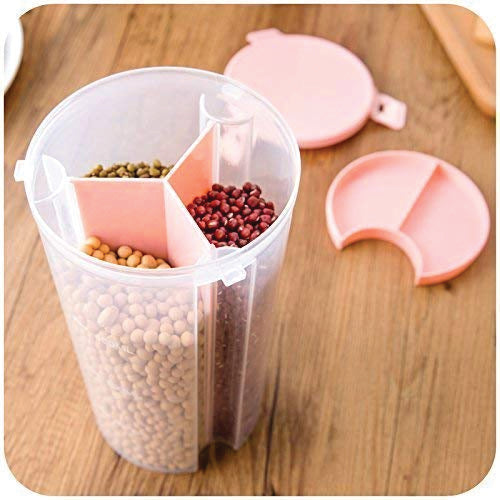 0618 3 in 1 Transparent Air Tight Storage Dispenser Container 