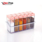 122 Plastic Spice Jars (6 pcs, 14x22x8cm, Multicolour) 