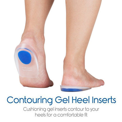 1413 Gel Heel cups Silicon Heel Pad for Heel Ankle Pain 