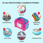 1599 Portable Dual Nozzle Electric Balloon Blower Pump Inflator 