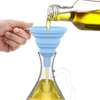 0828 Flexible Silicone Foldable Kitchen Funnel for Liquid/Powder Transfer Hopper Food (Small) 