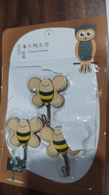 Multipurpose Self-Adhesive hooks (3 Pc Set / Mix Design)