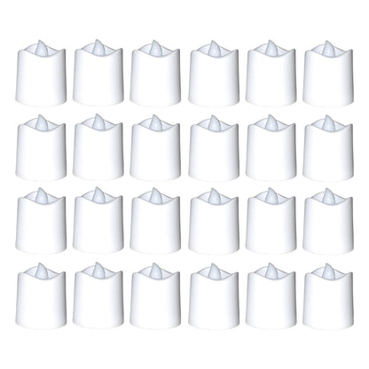 7221 Festival Decorative - LED Tealight Candles (White, 24 Pcs) 