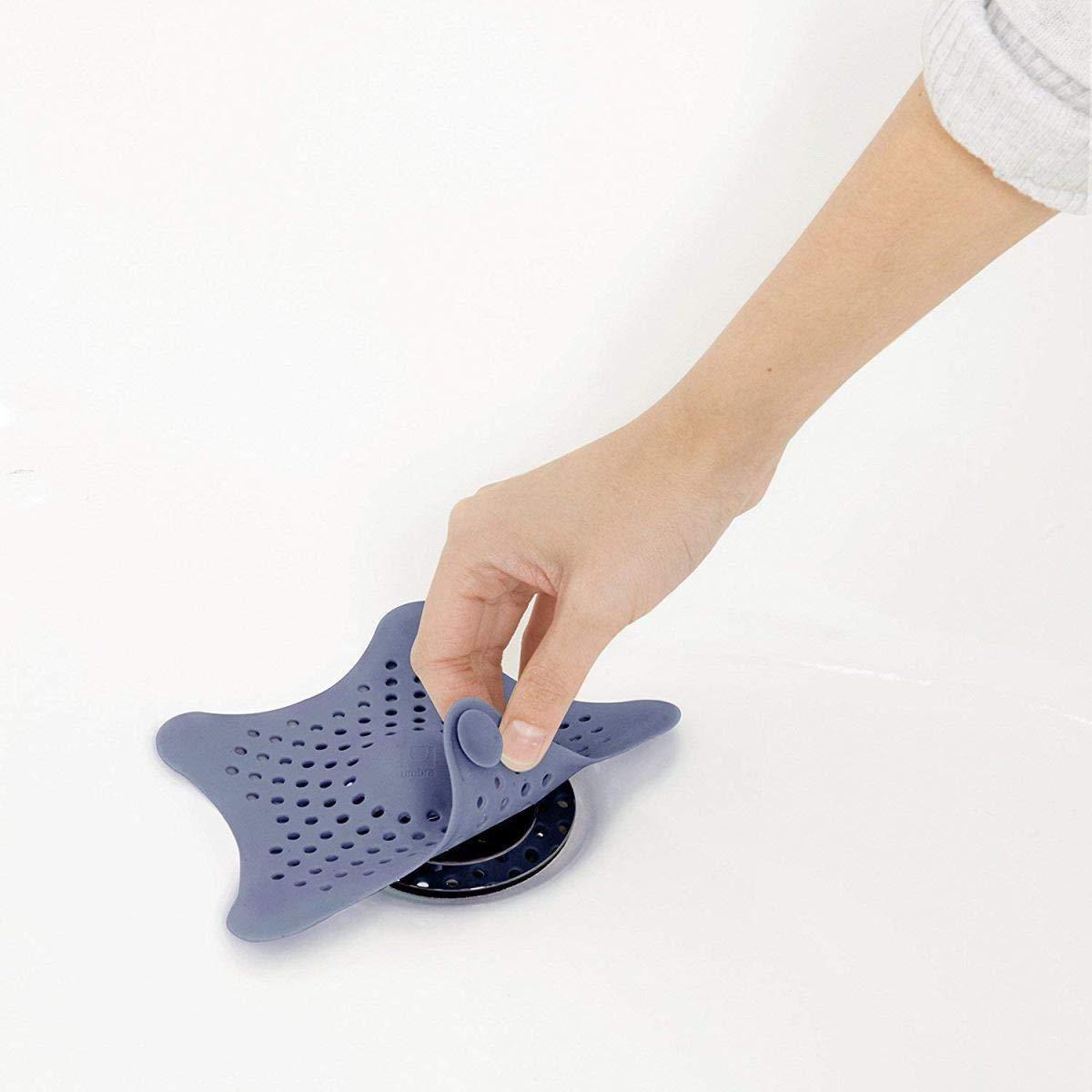 0829 Silicone Star Shaped Sink Filter Bathroom Hair Catcher Drain Strainers for Basin 