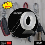 0881 Double Sided Nano Adhesive Tape, 3 meter Size (20mm Width X 2mm Thickness)