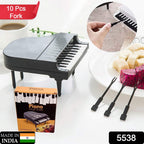10 Pc Piano Fruit Forks: Fun & Functional for Snacks (Set)